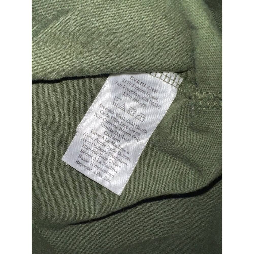 Everlane Organic Cotton Crew Neck Tee t-shirt Olive Medium A006360 - Picture 6 of 8